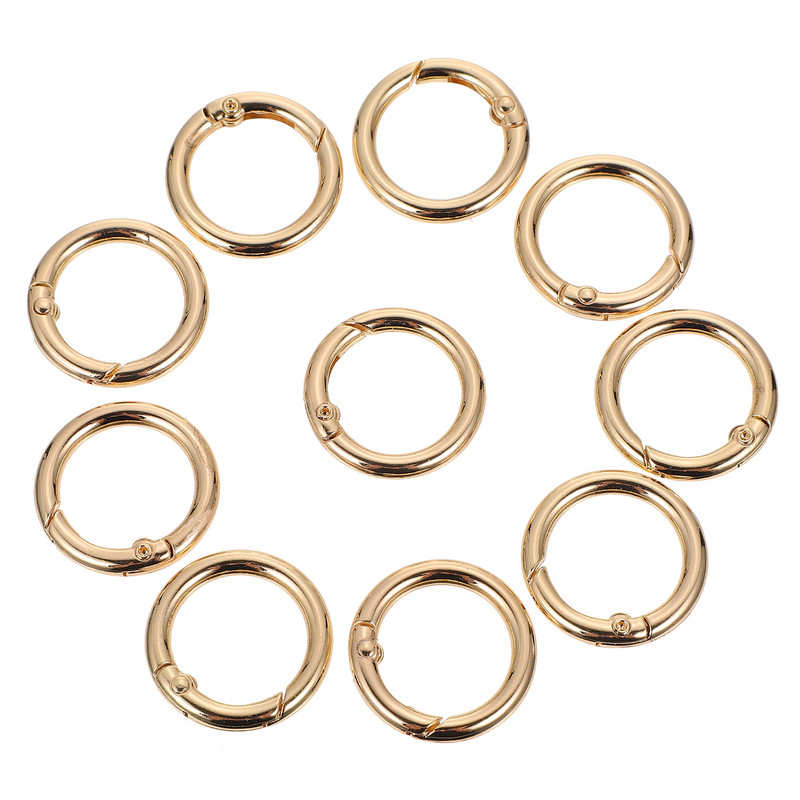 Metāla atsperu gredzens, apaļš āķi, siksna klips Atslēgu piekariņi, somiņa O plecu siksnas Josta sprādze āķis karabīne rokassomiņa atvērta