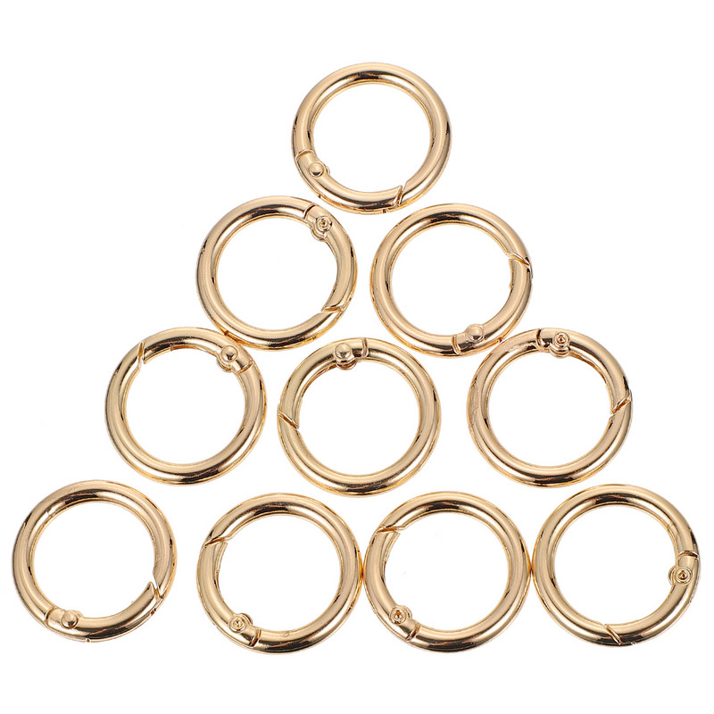 Metāla atsperu gredzens, apaļš āķi, siksna klips Atslēgu piekariņi, somiņa O plecu siksnas Josta sprādze āķis karabīne rokassomiņa atvērta