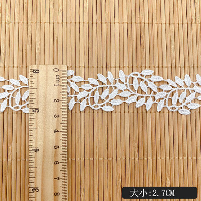 1 Yards Υψηλής Ποιότητας Guipure Δαντέλα Κέντημα Βαμβακερή Δαντέλα Ύφασμα Τούλι Φύλλα Λουλούδι Δαντέλες Υφάσματα Ράψιμο Απλικέ Γάμου Δαντέλα QZ41