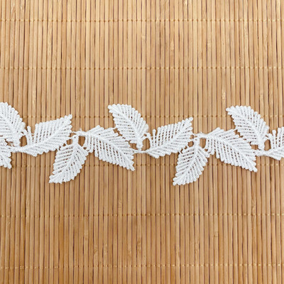 1 Yards Υψηλής Ποιότητας Guipure Δαντέλα Κέντημα Βαμβακερή Δαντέλα Ύφασμα Τούλι Φύλλα Λουλούδι Δαντέλες Υφάσματα Ράψιμο Απλικέ Γάμου Δαντέλα QZ41