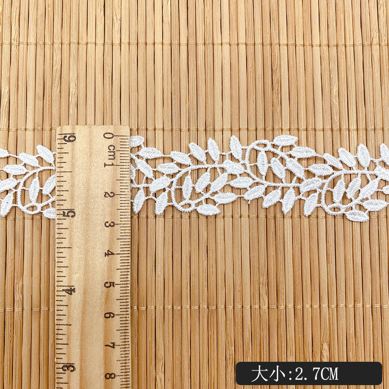 1 Yards Υψηλής Ποιότητας Guipure Δαντέλα Κέντημα Βαμβακερή Δαντέλα Ύφασμα Τούλι Φύλλα Λουλούδι Δαντέλες Υφάσματα Ράψιμο Απλικέ Γάμου Δαντέλα QZ41