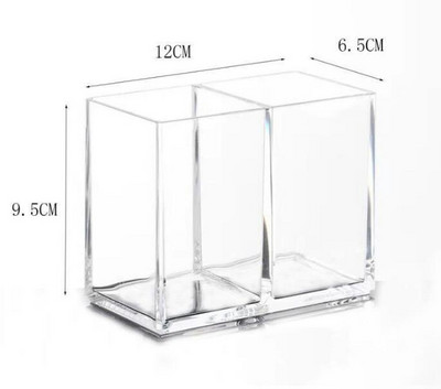 Darbvirsmas zīmuļu organizētājs otu organizētājs akrila 4 spraugu kosmētikas otu turētājs grima organizētājs caurspīdīgs kosmētikas otu uzglabāšanas statīvs