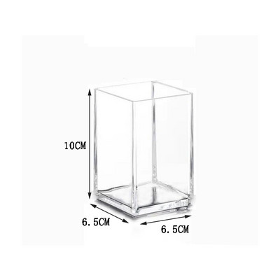 Darbvirsmas zīmuļu organizētājs otu organizētājs akrila 4 spraugu kosmētikas otu turētājs grima organizētājs caurspīdīgs kosmētikas otu uzglabāšanas statīvs