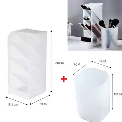 Πλαστικό κουτί αποθήκευσης μακιγιάζ Μπάνιου Οργανωτής καλλυντικών Επιτραπέζιο μακιγιάζ Θήκη αποθήκευσης κοσμημάτων Διάφορα Επιτραπέζια δοχεία οργάνωσης