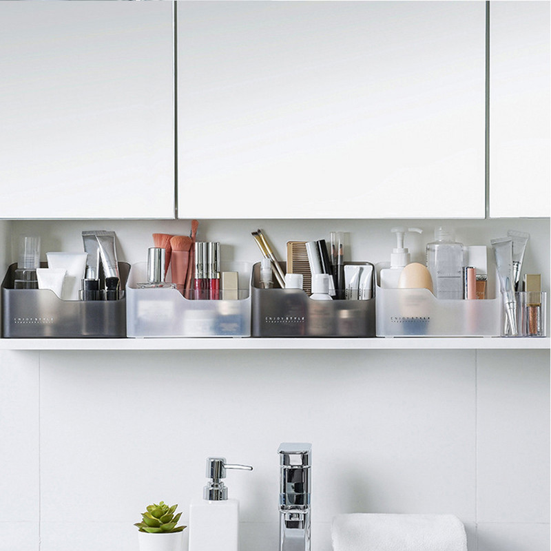 Πλαστικό κουτί αποθήκευσης μακιγιάζ Μπάνιου Οργανωτής καλλυντικών Επιτραπέζιο μακιγιάζ Θήκη αποθήκευσης κοσμημάτων Διάφορα Επιτραπέζια δοχεία οργάνωσης