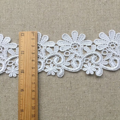 5,5 cm lai uus valge must puuvillane tikandid narmad Lint krae kätised Trimmi rõivad Kleit Kardinad DIY Crafs Õmblustarvikud