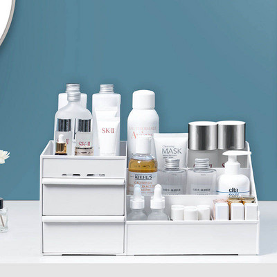 1 buc. Cutie de depozitare pentru cosmetice de mare capacitate, sertar de machiaj, organizator, bijuterii, lac de unghii, container pentru machiaj, cutie de depozitare pentru articole diverse.