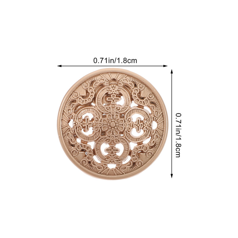 Pogas Metāla pogas Mētelis Šūšana Apģērbi Diy Jaka Dobs krekls Nomaiņa Uzvalks Apaļš Džinsi Craft Gold Vintage Blazer Retro