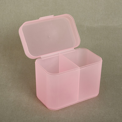 Vatos pagalvėlės tamponu nagams skirtos servetėlės Makiažo šepetėliai Organizatorius laikymo dėžutės laikiklis konteinerio dėklas Nepriklausomas dvigubas skyrius