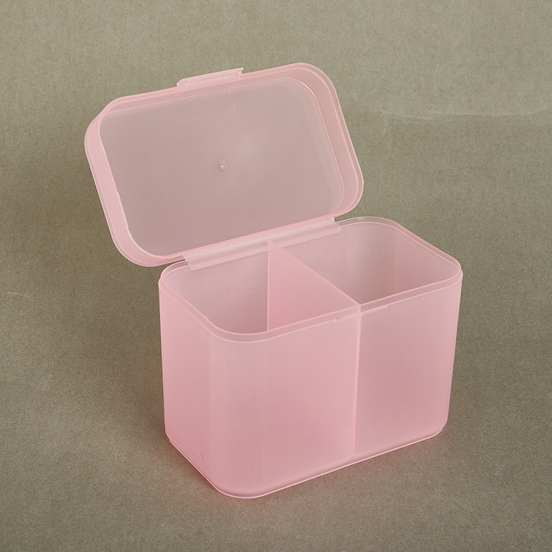 Vatos pagalvėlės tamponu nagams skirtos servetėlės Makiažo šepetėliai Organizatorius laikymo dėžutės laikiklis konteinerio dėklas Nepriklausomas dvigubas skyrius