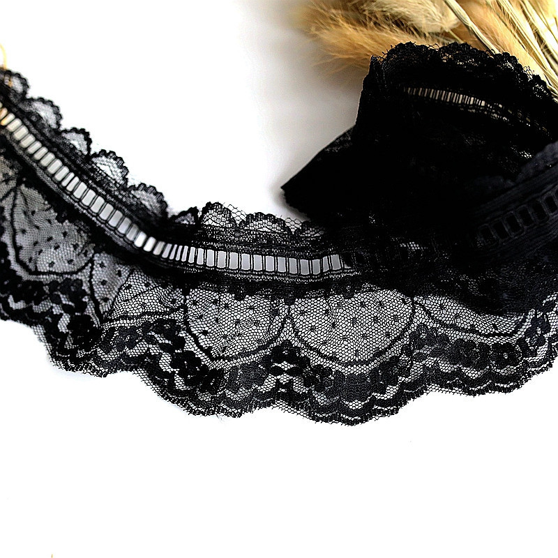 7 CM plats, balts, melns tills, audums, rokdarbi, mežģīnes, kleita, apkakle, aproces, volāni Apdare šūšanai, apģērba dekors.