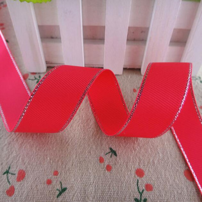 10 jardi 10 MM/25 MM/38 MM mirdzoša sudraba maliņa, sarkana, sarkana lente amatniecībai DIY matu bantes Ziemassvētku dekors Materiāli YM17072802