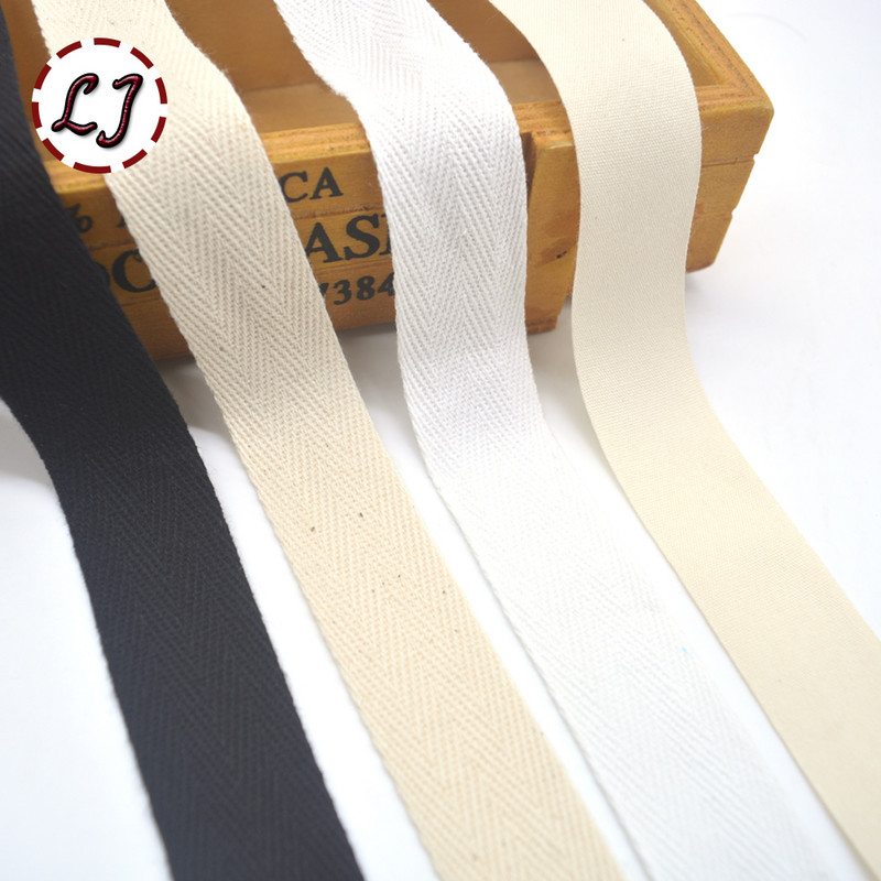 5 yd/partija Black White Plain Twill Chevron Cotton Iesiešanas lente Siksnas Lentes Apgriešana Apģērba piederumu iesaiņošanai Roku darbs DIY
