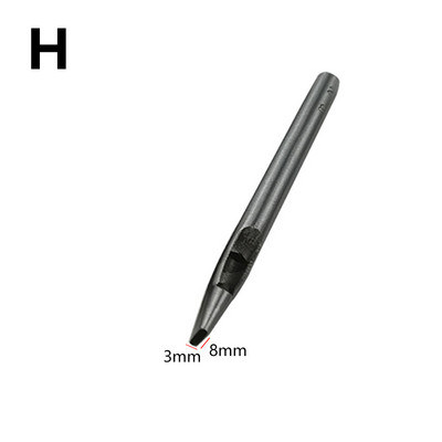 1 tk 6-12 mm auguraua nahk ovaalne auguraud terasest käsitöö õõnsad augud nahast tööriistad nahast rihma augustaja DIY tööriistad