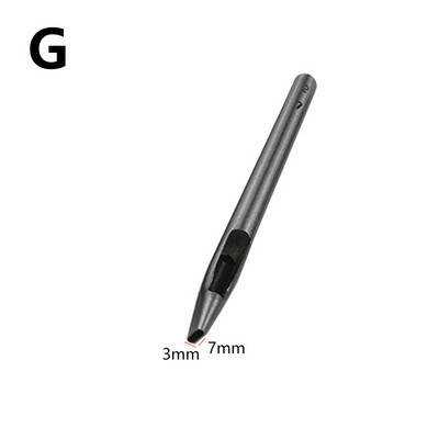 1 tk 6-12 mm auguraua nahk ovaalne auguraud terasest käsitöö õõnsad augud nahast tööriistad nahast rihma augustaja DIY tööriistad