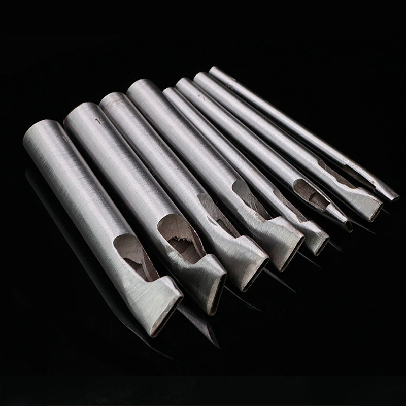 1 tk 6-12 mm auguraua nahk ovaalne auguraud terasest käsitöö õõnsad augud nahast tööriistad nahast rihma augustaja DIY tööriistad