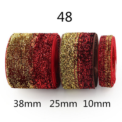 Glitter Ribbon Metallic Ribbon 5 Yards, Glitter Ribbon for Gifts Wrapping Crafts Baby Shower Holiday Διακόσμηση Floral Design