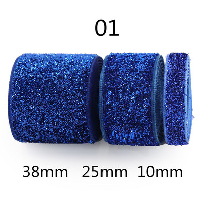 Glitter Ribbon Metallic Ribbon 5 Yards, Glitter Ribbon for Gifts Wrapping Crafts Baby Shower Holiday Διακόσμηση Floral Design