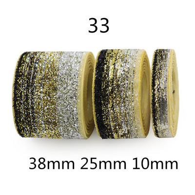 Glitter Ribbon Metallic Ribbon 5 Yards, Glitter Ribbon for Gifts Wrapping Crafts Baby Shower Holiday Διακόσμηση Floral Design