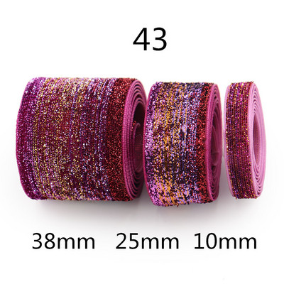 Glitter Ribbon Metallic Ribbon 5 Yards, Glitter Ribbon for Gifts Wrapping Crafts Baby Shower Holiday Διακόσμηση Floral Design