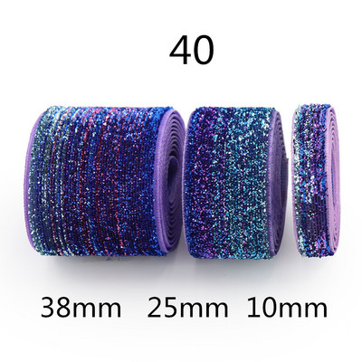 Glitter Ribbon Metallic Ribbon 5 Yards, Glitter Ribbon for Gifts Wrapping Crafts Baby Shower Holiday Διακόσμηση Floral Design