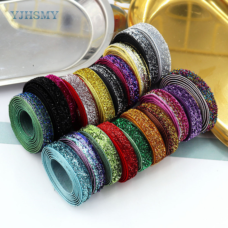 Glitter Ribbon Metallic Ribbon 5 Yards, Glitter Ribbon for Gifts Wrapping Crafts Baby Shower Holiday ​Διακόσμηση Floral Design