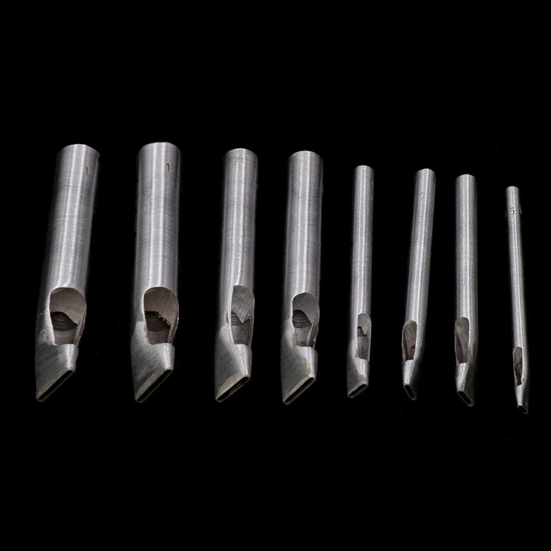 2/3/4mmx6/7/8/10/12mm DIY puurimisotsak, naha käsitöö augustaja lameda augustaja lõikur peitel tööriistakomplekt puurimistööriist