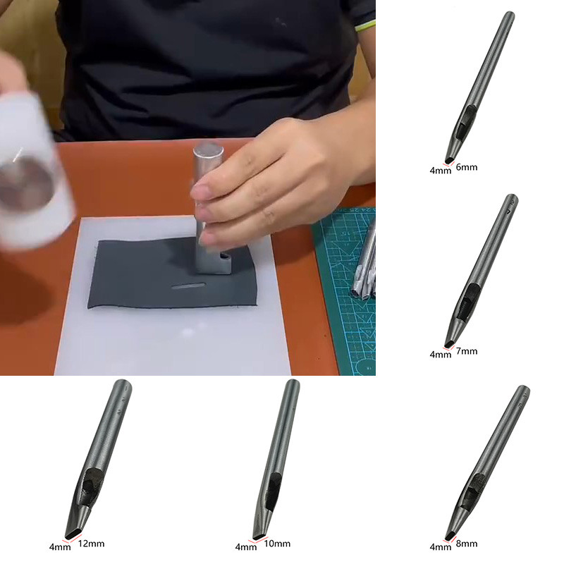 2/3/4mmx6/7/8/10/12mm DIY puurimisotsak, naha käsitöö augustaja lameda augustaja lõikur peitel tööriistakomplekt puurimistööriist