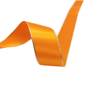 5 jardų 6 mm–38 mm satino juostelė Aukštos kokybės sidabro spalvos metalo krašto poliesterio juostelė gėlių dovanų pakavimui, vestuvių dekoravimui „pasidaryk pats“