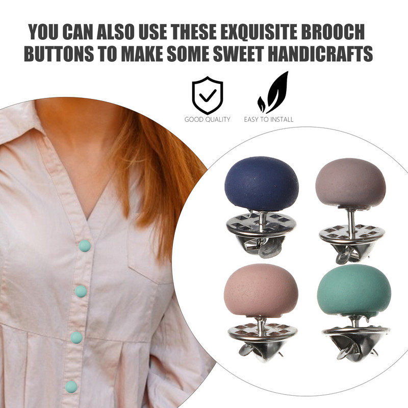 20 gab. Krekls Metāla pogas Sieviešu piespraudes piespraudes uzvalks Veste nomaiņa Pērļu drošības pogas Tūlītēji noņemama sprādze Bez nagiem
