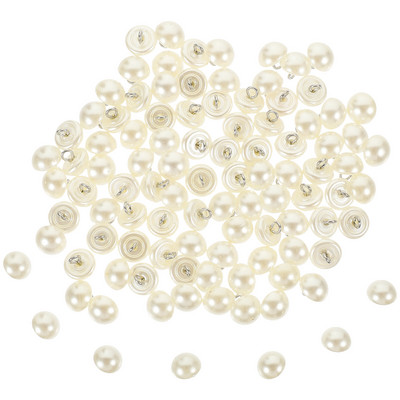 100 τμχ Do It Yourself Κουμπιά από κράμα γυαλιού Λευκά μαργαριτάρια Ρούχα Διακοσμητικά ρούχα Διακοσμητικά μανιτάρια DIY Faux Floral