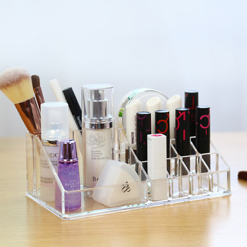 Clear 24 Grid Lipstick Stand Θήκη Makeup Organizer Storage Box Κραγιόν Display Stand Θήκη Cosmetic Cosmetics Organizer Box