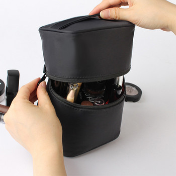 Органайзер за грим във формата на варел за пътуване Дамски козметични тоалетни принадлежности Чанта за измиване с цип Дамска кутия за гримове за пътуване Аксесоари Консумативи