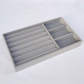 1db bársony ékszerdoboz-szervező barkács fülbevaló nyaklánc gyűrű ékszeres kijelzőtálca hordozható tárolódoboz ékszer vitrin