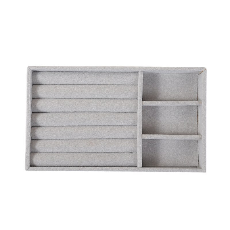 1db bársony ékszerdoboz-szervező barkács fülbevaló nyaklánc gyűrű ékszeres kijelzőtálca hordozható tárolódoboz ékszer vitrin