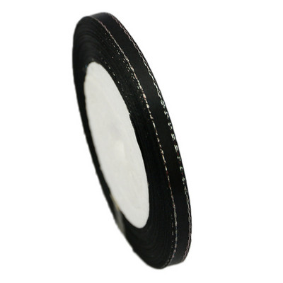 (25 jardi/rullī) 6 mm sudraba malu viena seja satīna lente vairumtirdzniecības dāvanu iesaiņošana Ziemassvētku dekorēšanas rokasgrāmata DIY lentes audums