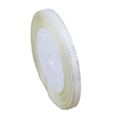 (25 jardi/rullī) 6 mm sudraba malu viena seja satīna lente vairumtirdzniecības dāvanu iesaiņošana Ziemassvētku dekorēšanas rokasgrāmata DIY lentes audums