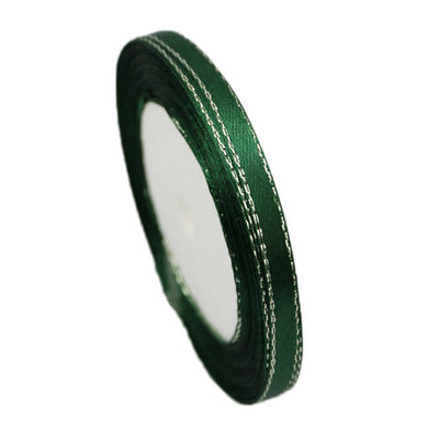 (25 jardi/rullī) 6 mm sudraba malu viena seja satīna lente vairumtirdzniecības dāvanu iesaiņošana Ziemassvētku dekorēšanas rokasgrāmata DIY lentes audums