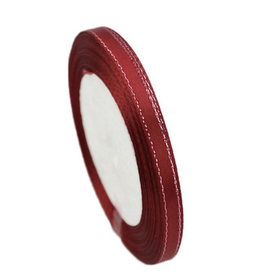 (25 jardi/rullī) 6 mm sudraba malu viena seja satīna lente vairumtirdzniecības dāvanu iesaiņošana Ziemassvētku dekorēšanas rokasgrāmata DIY lentes audums