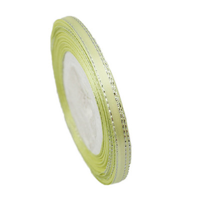 (25 jardi/rullī) 6 mm sudraba malu viena seja satīna lente vairumtirdzniecības dāvanu iesaiņošana Ziemassvētku dekorēšanas rokasgrāmata DIY lentes audums