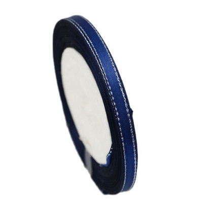 (25 jardi/rullī) 6 mm sudraba malu viena seja satīna lente vairumtirdzniecības dāvanu iesaiņošana Ziemassvētku dekorēšanas rokasgrāmata DIY lentes audums