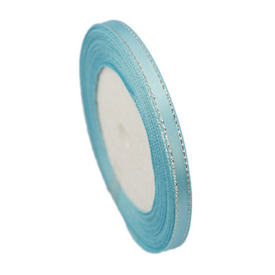 (25 jardi/rullī) 6 mm sudraba malu viena seja satīna lente vairumtirdzniecības dāvanu iesaiņošana Ziemassvētku dekorēšanas rokasgrāmata DIY lentes audums