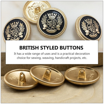 16 τμχ Κουμπιά Ραπτικής Διακοσμητικό Κουμπί από κράμα λεπτού κράματος Κουμπί βρετανικού στυλ