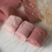 Rankų darbo šifono juostelė, šilko primenanti juostelė Vestuvių kvietimų įvyniojimas puokštės Medžiaginės juostelės Gimtadienio dekoracijos Dovanos