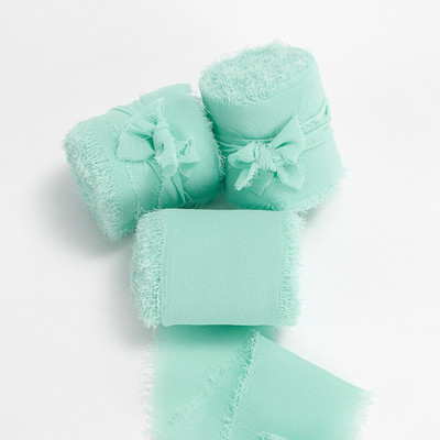 Rankų darbo šifono juostelė, šilko primenanti juostelė Vestuvių kvietimų įvyniojimas puokštės Medžiaginės juostelės Gimtadienio dekoracijos Dovanos