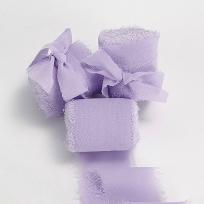 Rankų darbo šifono juostelė, šilko primenanti juostelė Vestuvių kvietimų įvyniojimas puokštės Medžiaginės juostelės Gimtadienio dekoracijos Dovanos