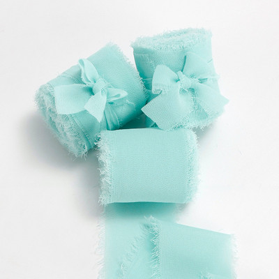 Rankų darbo šifono juostelė, šilko primenanti juostelė Vestuvių kvietimų įvyniojimas puokštės Medžiaginės juostelės Gimtadienio dekoracijos Dovanos