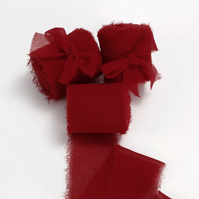 Rankų darbo šifono juostelė, šilko primenanti juostelė Vestuvių kvietimų įvyniojimas puokštės Medžiaginės juostelės Gimtadienio dekoracijos Dovanos