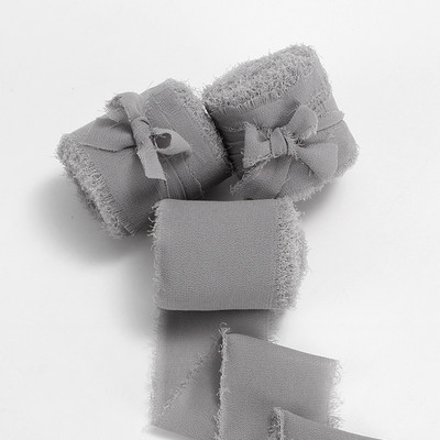 Rankų darbo šifono juostelė, šilko primenanti juostelė Vestuvių kvietimų įvyniojimas puokštės Medžiaginės juostelės Gimtadienio dekoracijos Dovanos