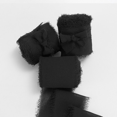 Rankų darbo šifono juostelė, šilko primenanti juostelė Vestuvių kvietimų įvyniojimas puokštės Medžiaginės juostelės Gimtadienio dekoracijos Dovanos